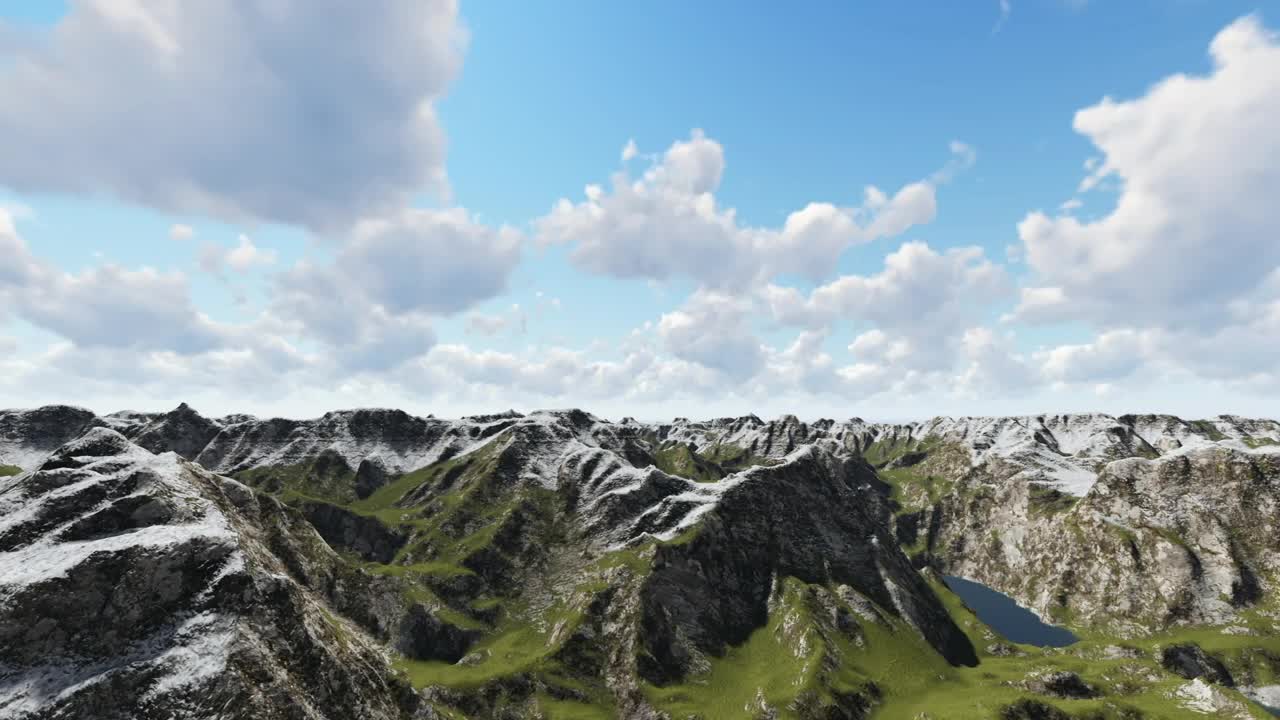 Free Video Stock Slightly Snowy Mountain Range On A Sunny Day Live Wallpaper