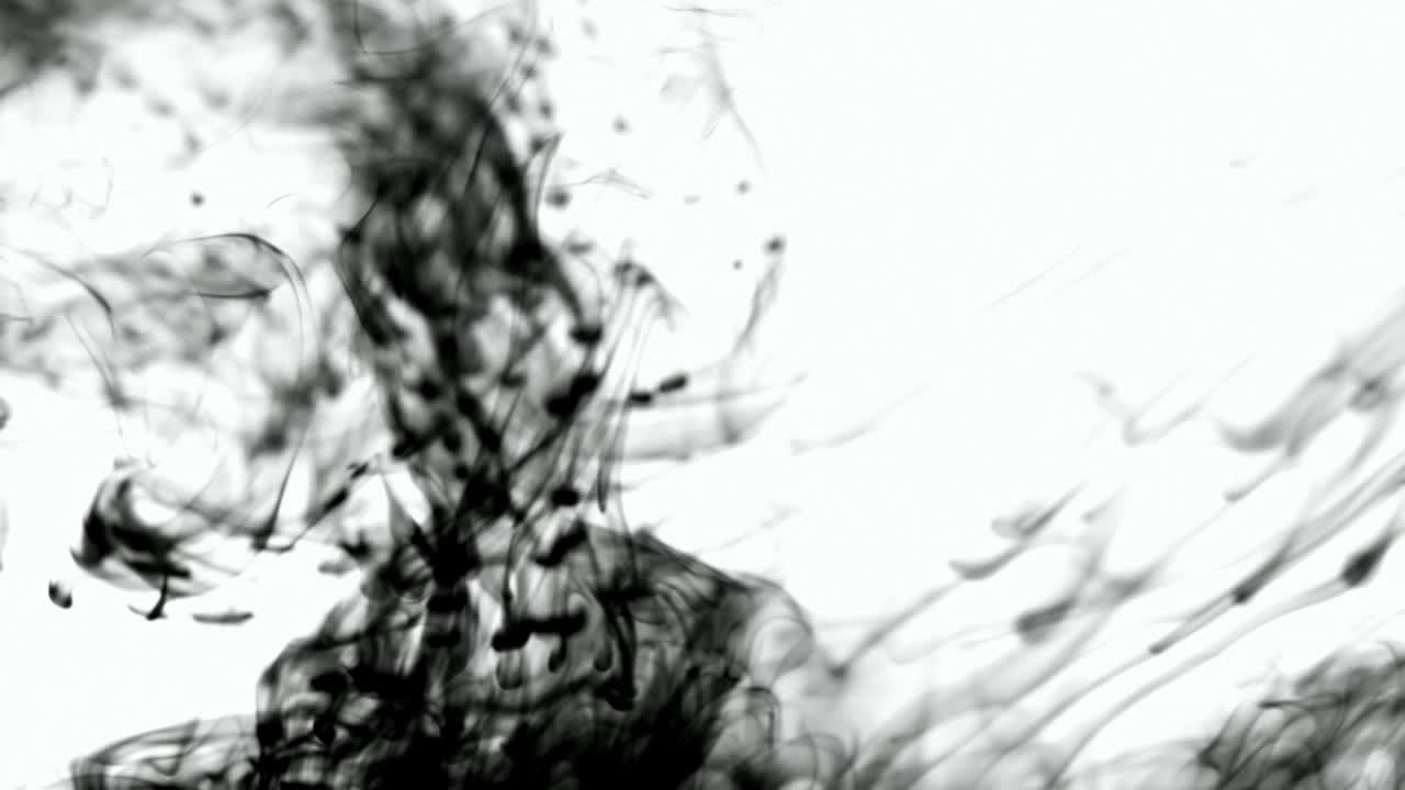 Free Video Stock Slow Moving Black Ink Floating In Water Live Wallpaper