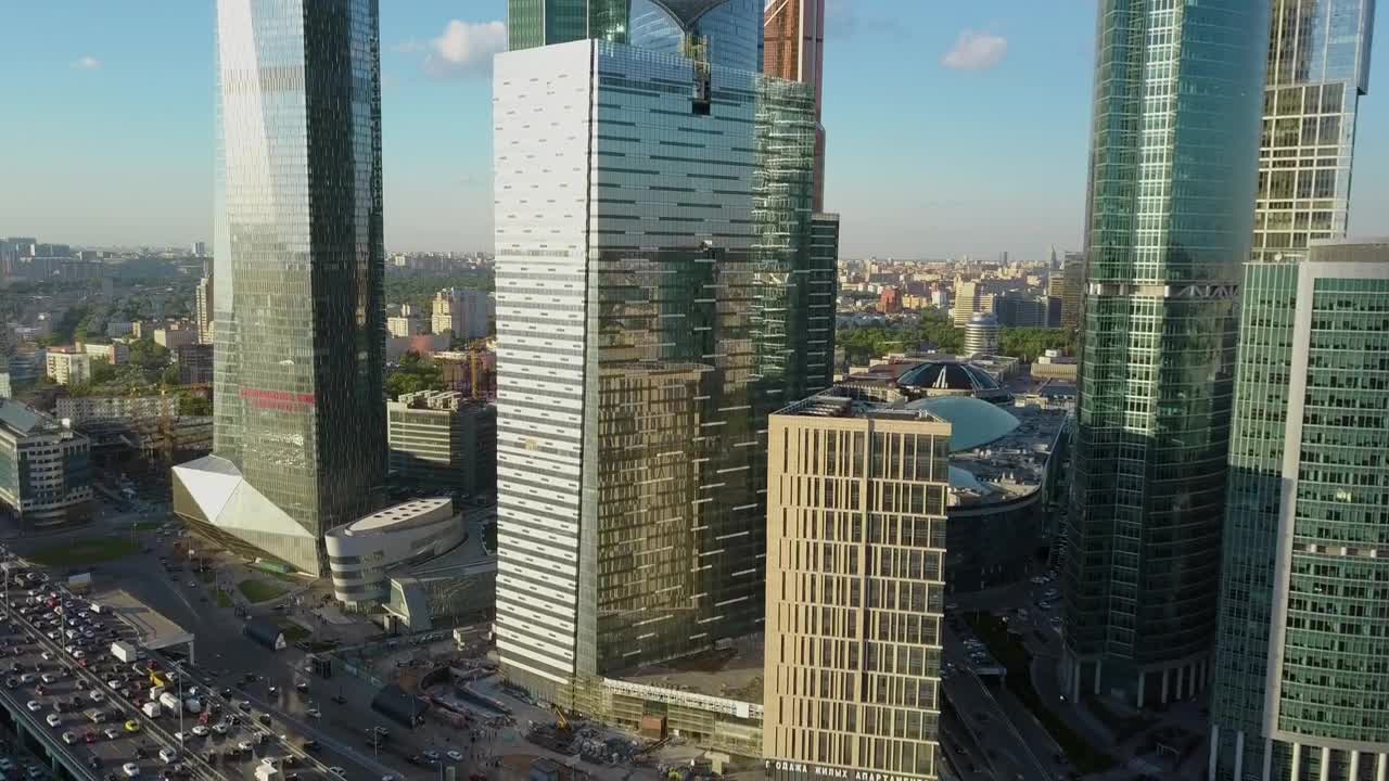 Free Video Stock Slow Moving Highway Below Skyscrapers Live Wallpaper