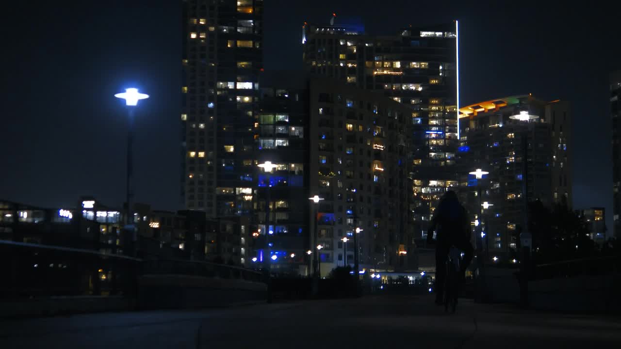 Free Video Stock Slow Tour Of A Park In A City At Night Live Wallpaper