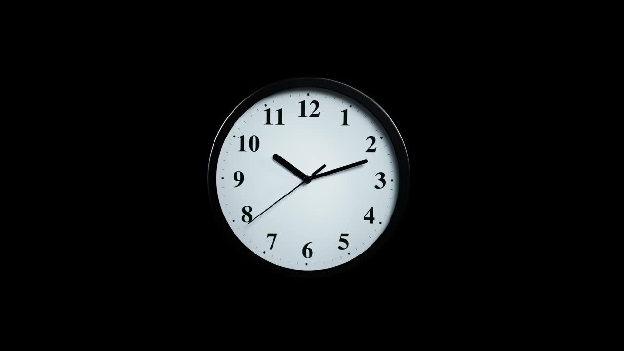 Free Video Stock Slowly Approaching A Clock On A Black Background Live Wallpaper