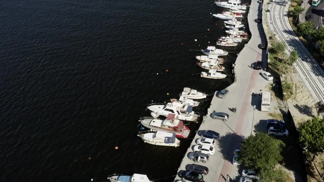 Free Video Stock Small Boats Along The Coast Live Wallpaper
