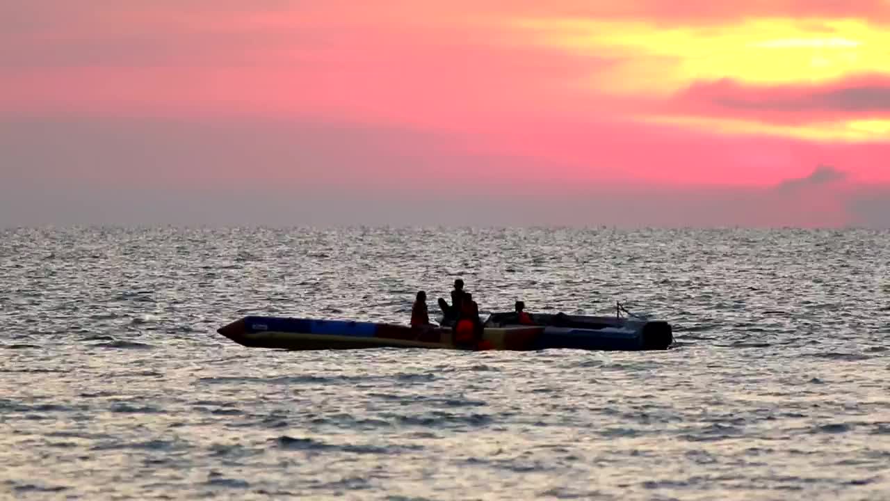 Free Video Stock Small Boats Out In The Evening Live Wallpaper