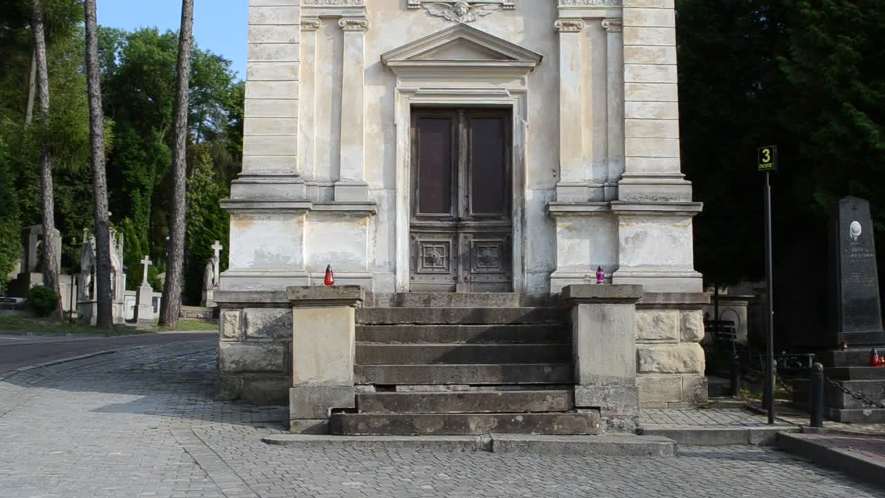 Free Video Stock Small Chapel In The Middle Of A Cemetery Live Wallpaper