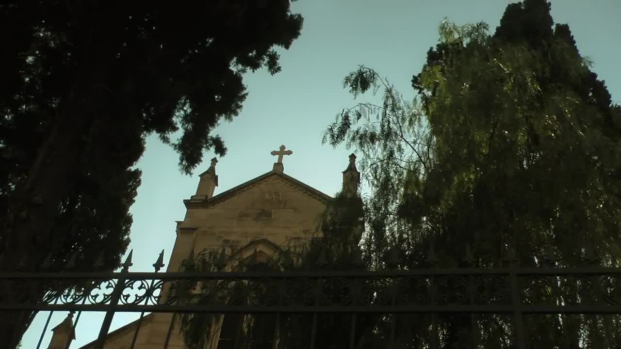 Free Video Stock Small Chapel Seen From Below Live Wallpaper