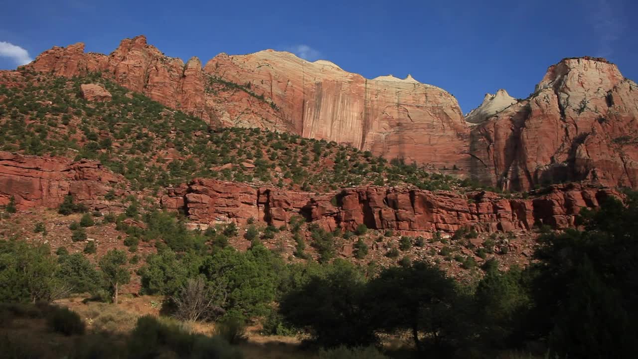 Free Video Stock Small Clouds Above A National Park Live Wallpaper