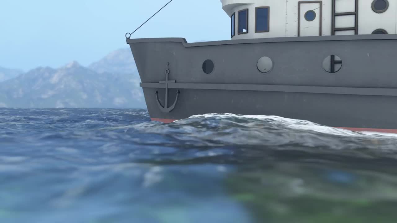 Free Video Stock Small Fishing Boat Sailing In The Sea Live Wallpaper