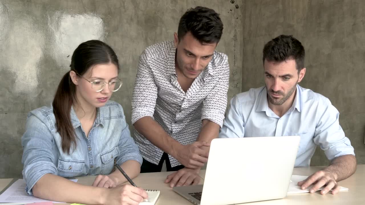 Free Video Stock Small Group Working On A Task Live Wallpaper