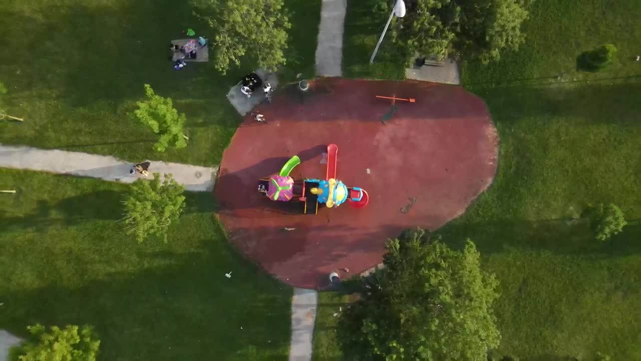 Free Video Stock Small Playground In The Middle Of A Large Park  LargeLive Wallpaper