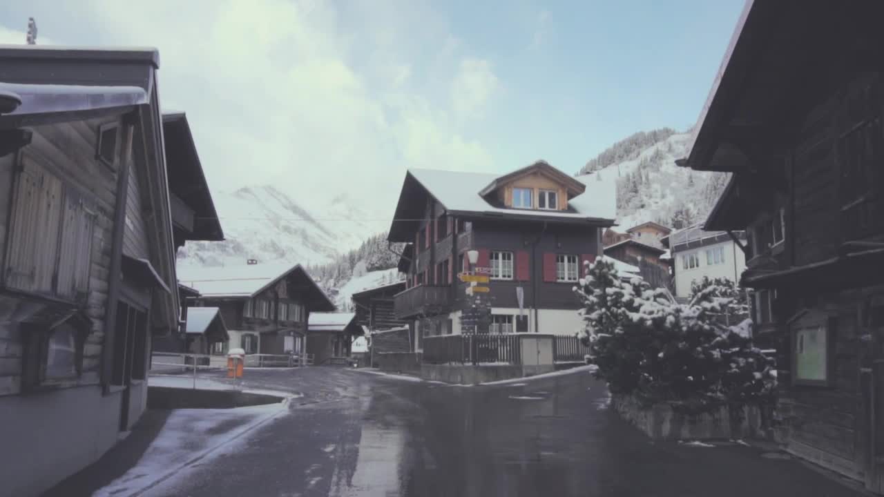 Free Video Stock Small Snowy Town Live Wallpaper