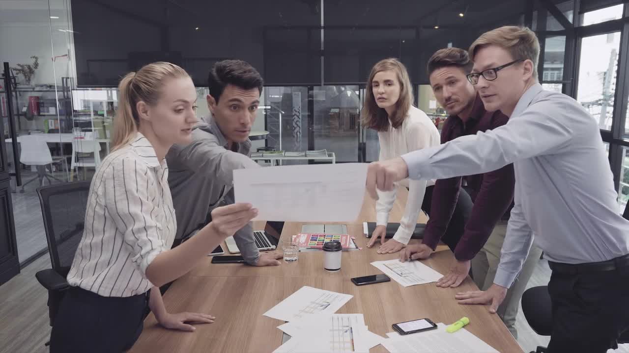 Free Video Stock Small Team Working Together In An Agency Live Wallpaper