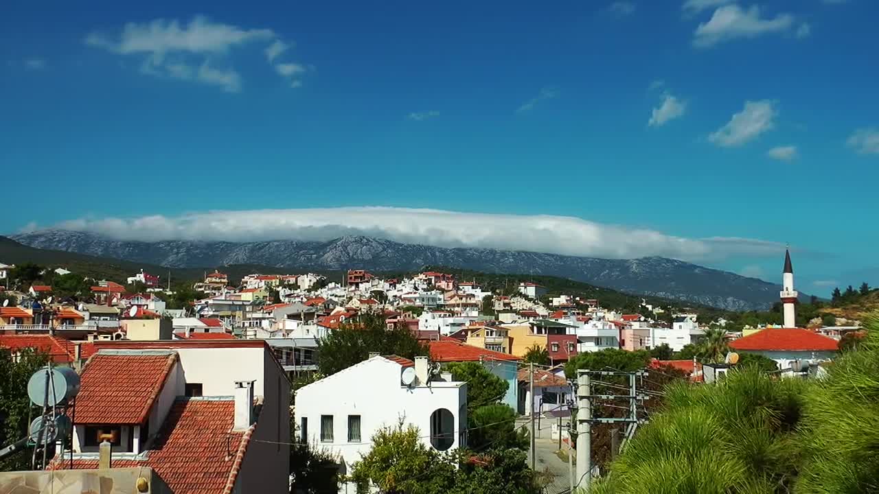 Free Video Stock Small Town Mountain And The Sky Time Lapse Live Wallpaper