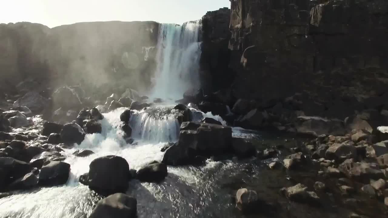 Free Video Stock Small Waterfall In A Mountain Region Live Wallpaper