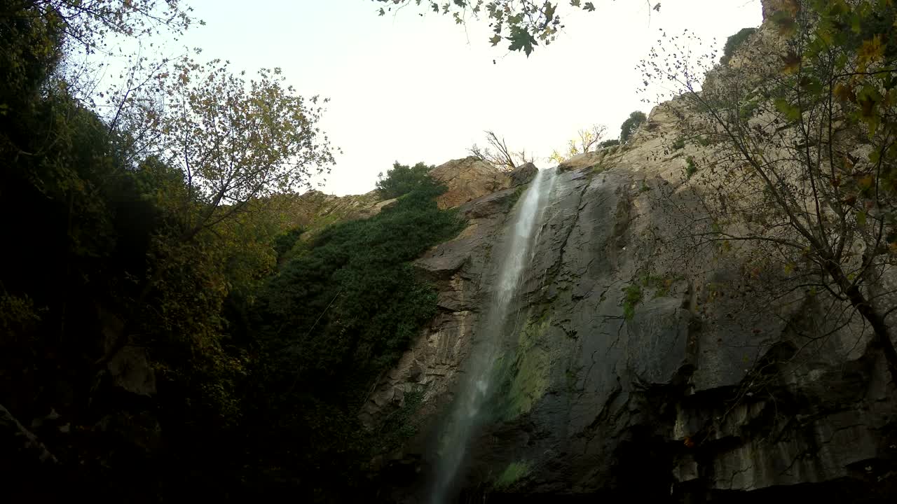 Free Video Stock Small Waterfall Seen From Below Live Wallpaper