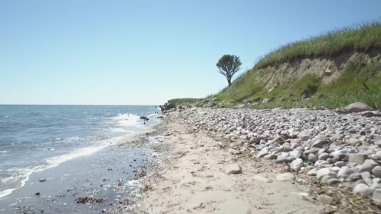 Free Video Stock Small Waves Breaking On The Coast Live Wallpaper