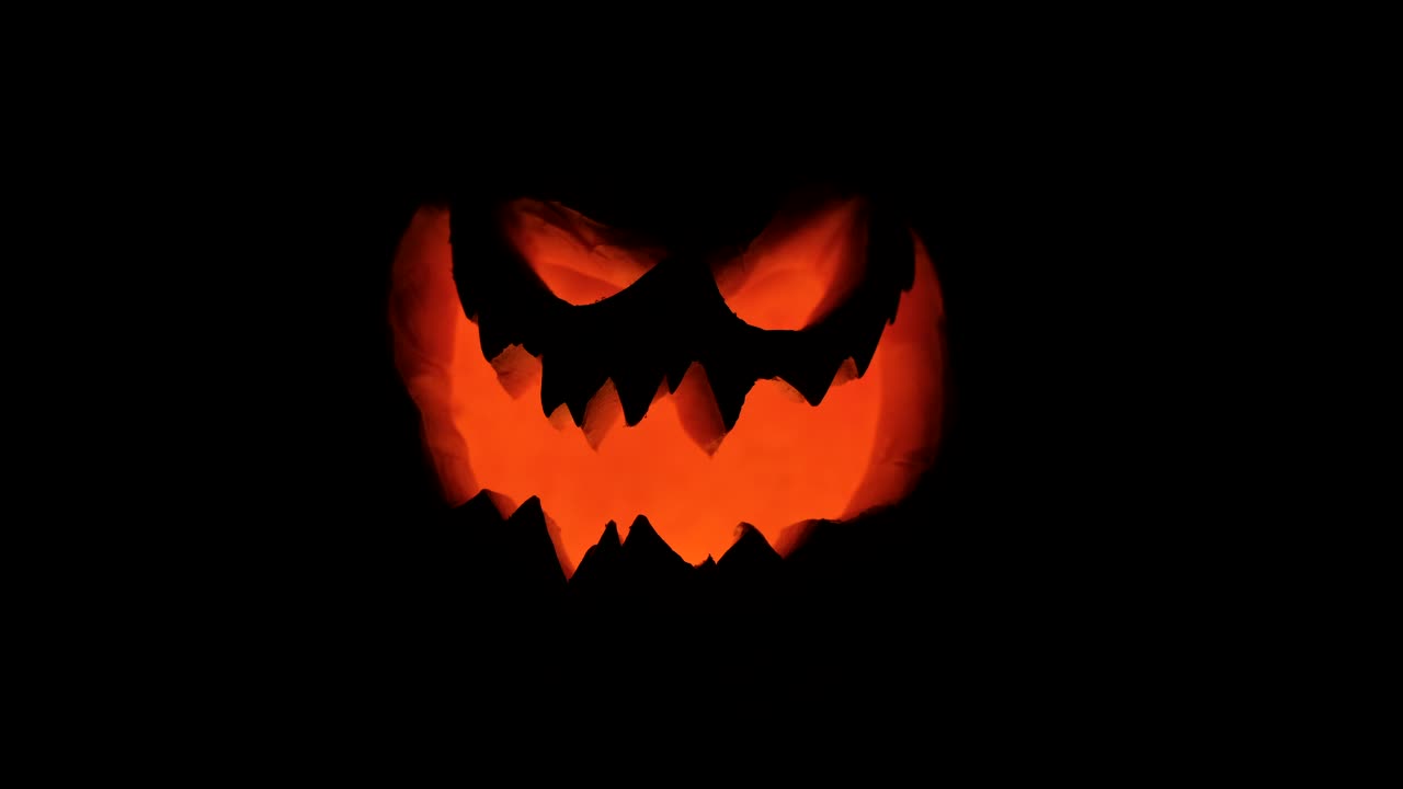 Free Video Stock Smiling Silhouette Of A Halloween Pumpkin Live Wallpaper