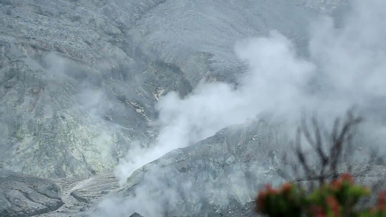 Free Video Stock Smoke Coming From A Deep Crater Live Wallpaper