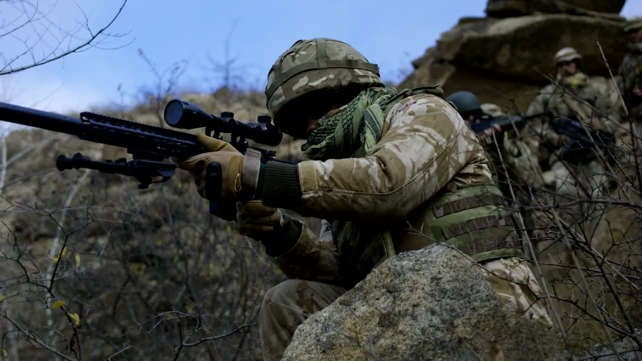 Free Video Stock Sniper Providing Cover For Patrol Live Wallpaper