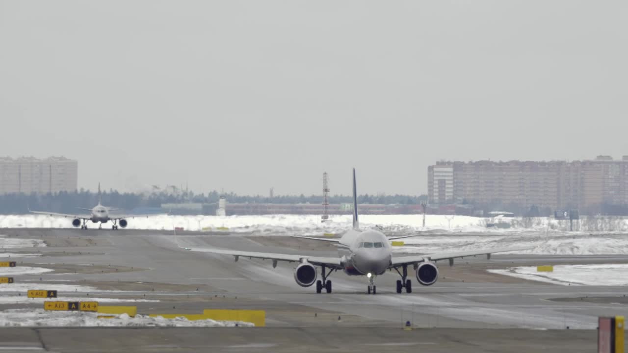 Free Video Stock Snow Cleared From A Runway Live Wallpaper