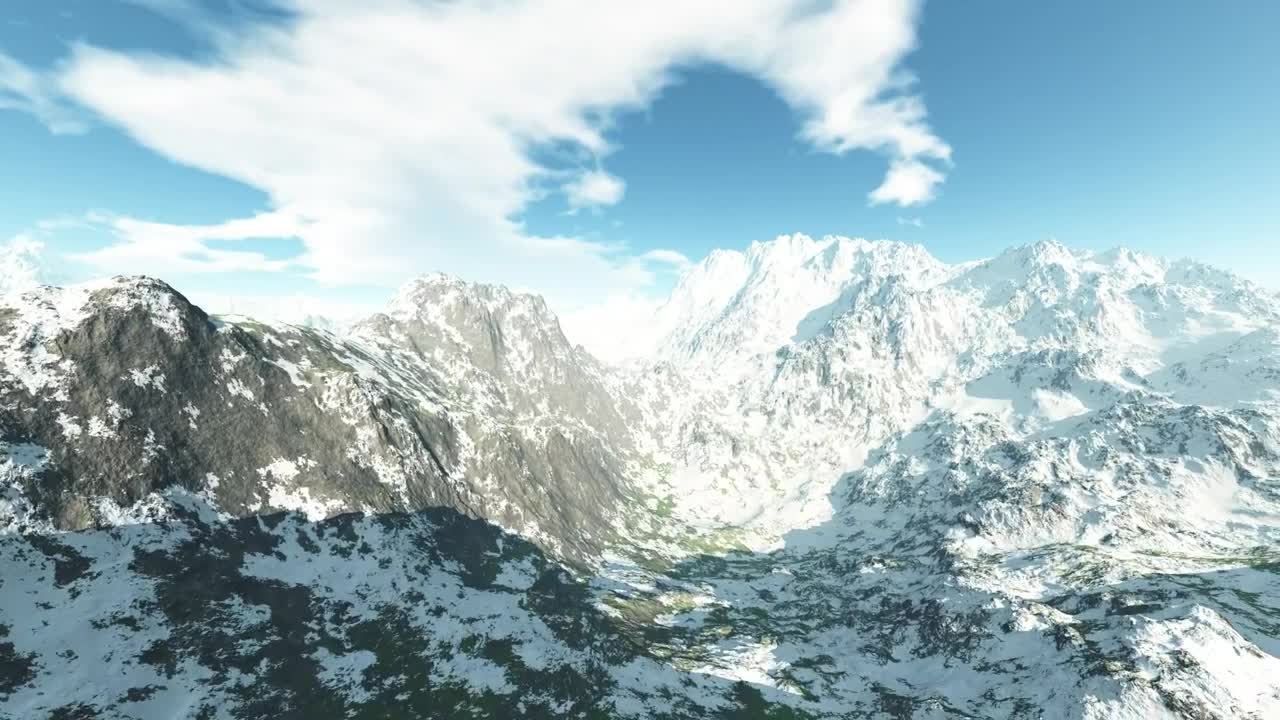Free Video Stock Snow Dusted Mountains Live Wallpaper