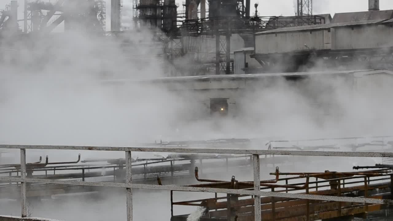 Free Video Stock Snow Melting From A Factory Roof Live Wallpaper