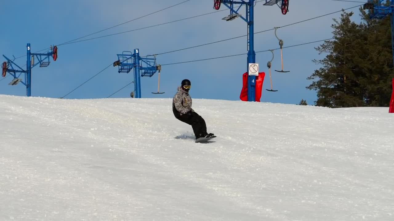 Free Video Stock Snowboarding Down The Hill Live Wallpaper