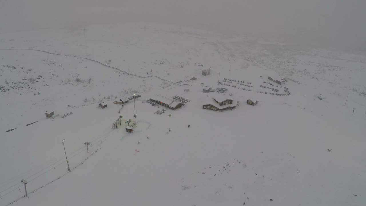 Free Video Stock Snowfall At A Ski Resort Live Wallpaper