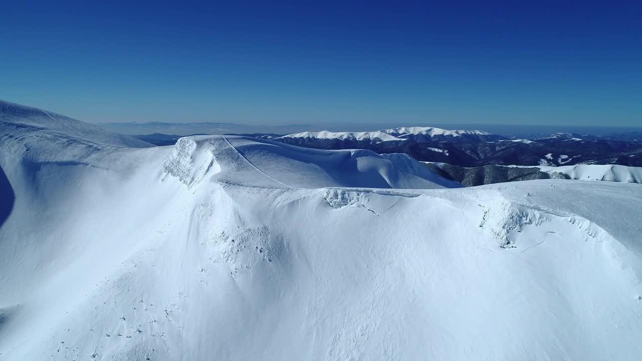 Free Video Stock Snowy Mountain Range Seen On A Clear Sky Day Live Wallpaper