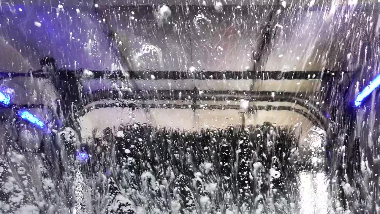 Free Video Stock Soapy Windscreen In Car Wash Live Wallpaper