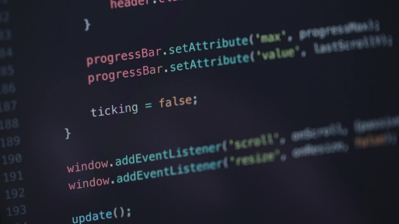 Free Video Stock Software Developer Typing Code Macro Close Up Live Wallpaper
