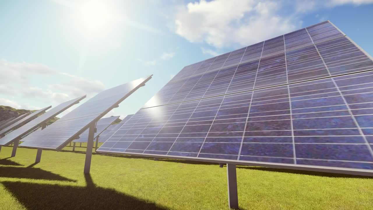 Free Video Stock Solar Panels In A Garden D Render Live Wallpaper