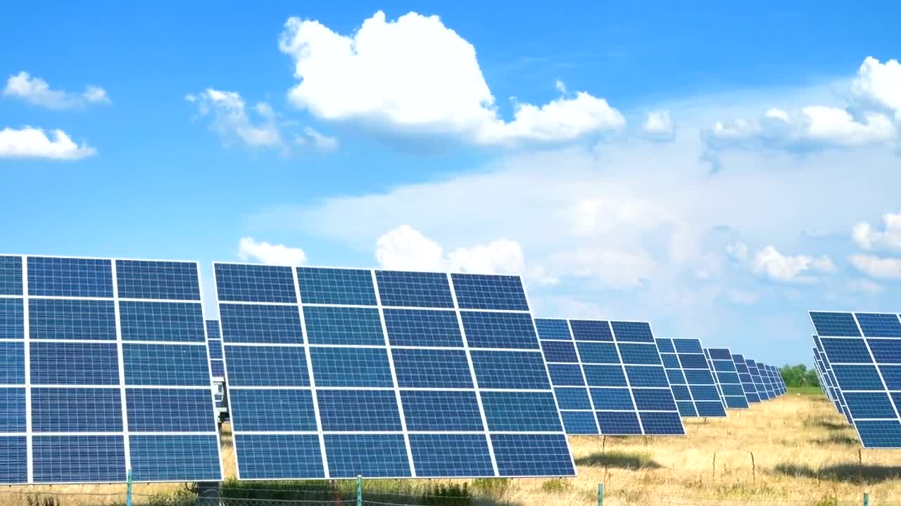 Free Video Stock Solar Panels Under The Beautiful Sky Live Wallpaper