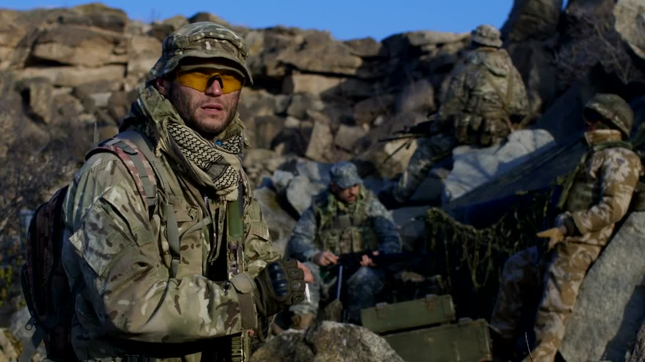 Free Video Stock Soldier Smoking Watching To The Distance Live Wallpaper