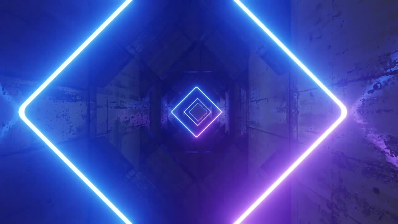 Free Video Stock Some Abstract Wooden Ruins With Neon Frames Live Wallpaper