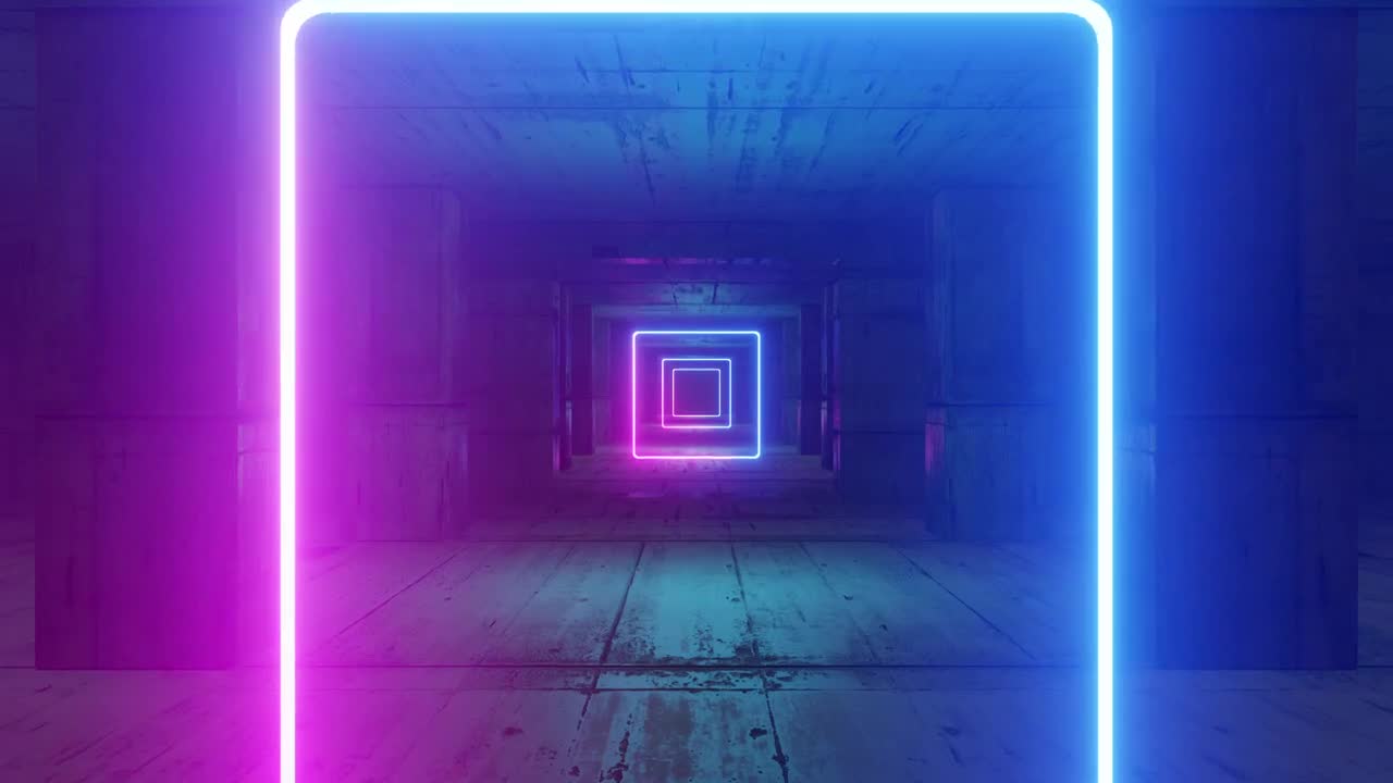 Free Video Stock Some Ancient Ruins With Neon Light Frames Live Wallpaper