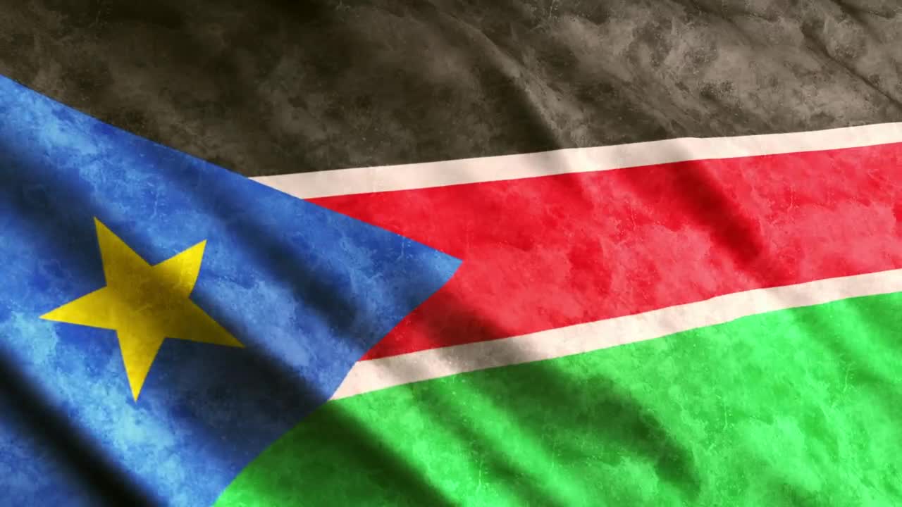Free Video Stock South Sudan Flag Waving Live Wallpaper