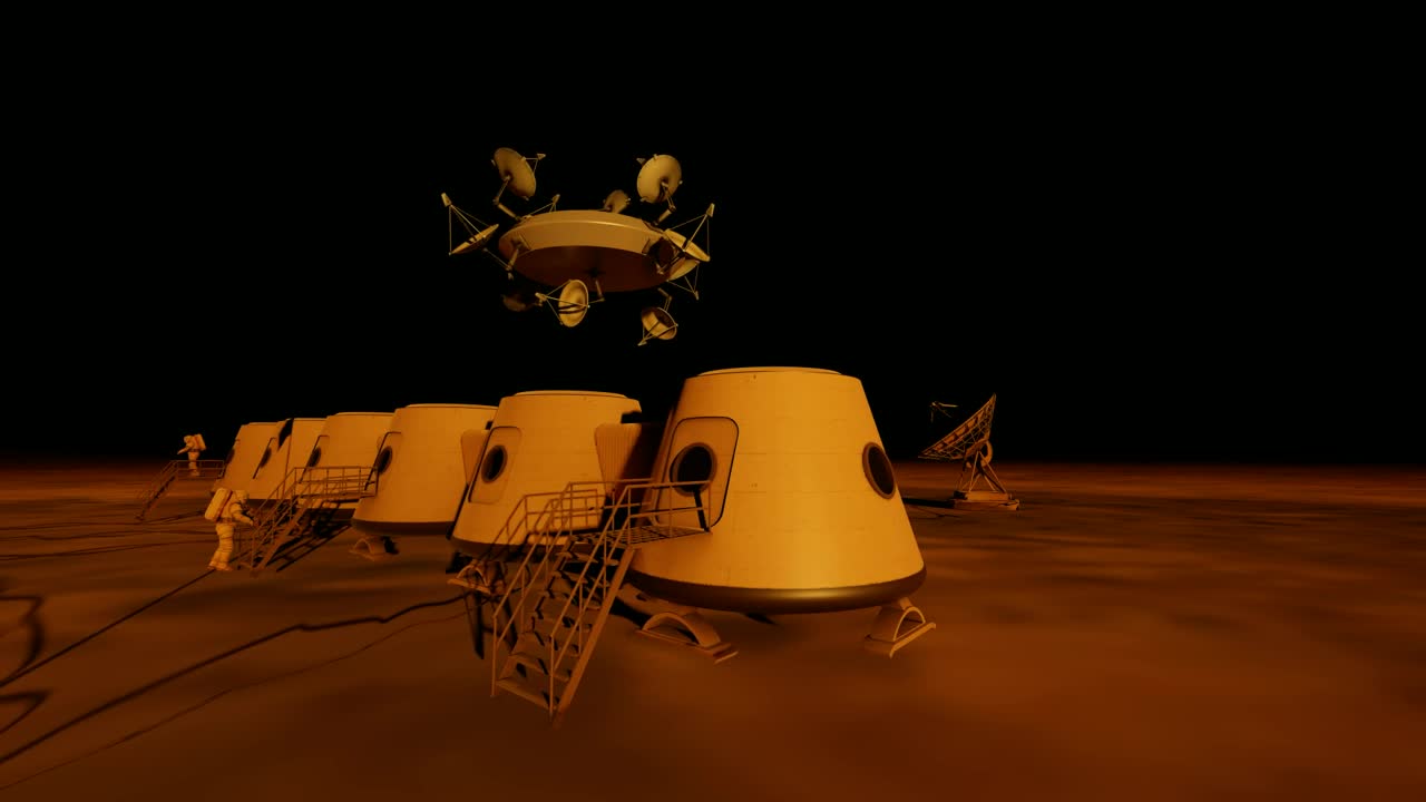 Free Video Stock Space Station On The Surface Of A Distant Planet Live Wallpaper