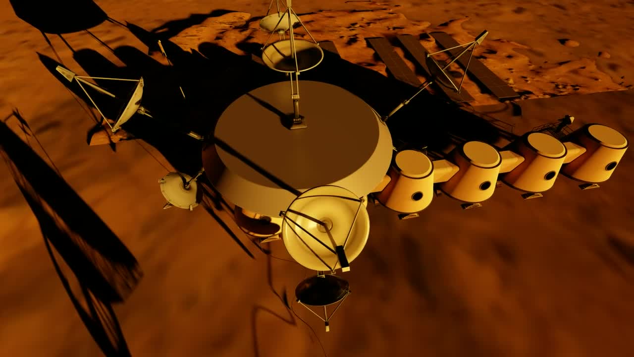 Free Video Stock Space Station On The Surface Of Mars Live Wallpaper
