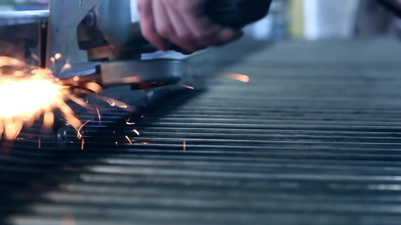 Free Video Stock Sparks From A Grinder In The Factory Live Wallpaper