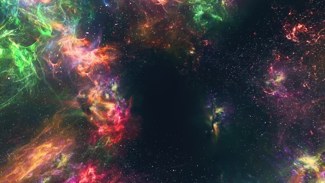 Free Video Stock Spectacular Fluorescent Colored Nebulae In Universe Live Wallpaper