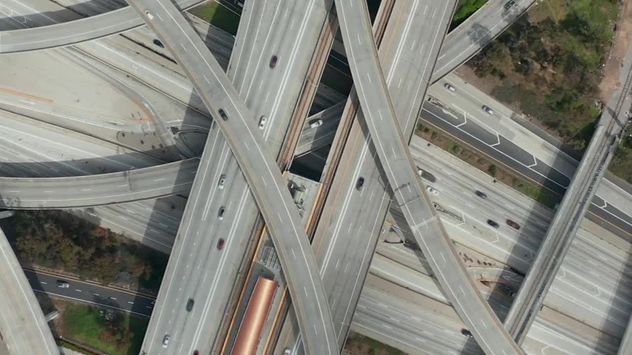 Free Video Stock Spectacular Shot Of Judge Pregerson Highway Live Wallpaper