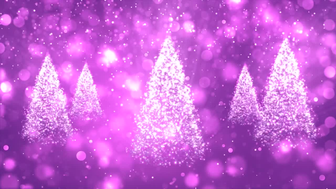 Free Video Stock Spinning Christmas Trees Spinning On Purple Background Live Wallpaper