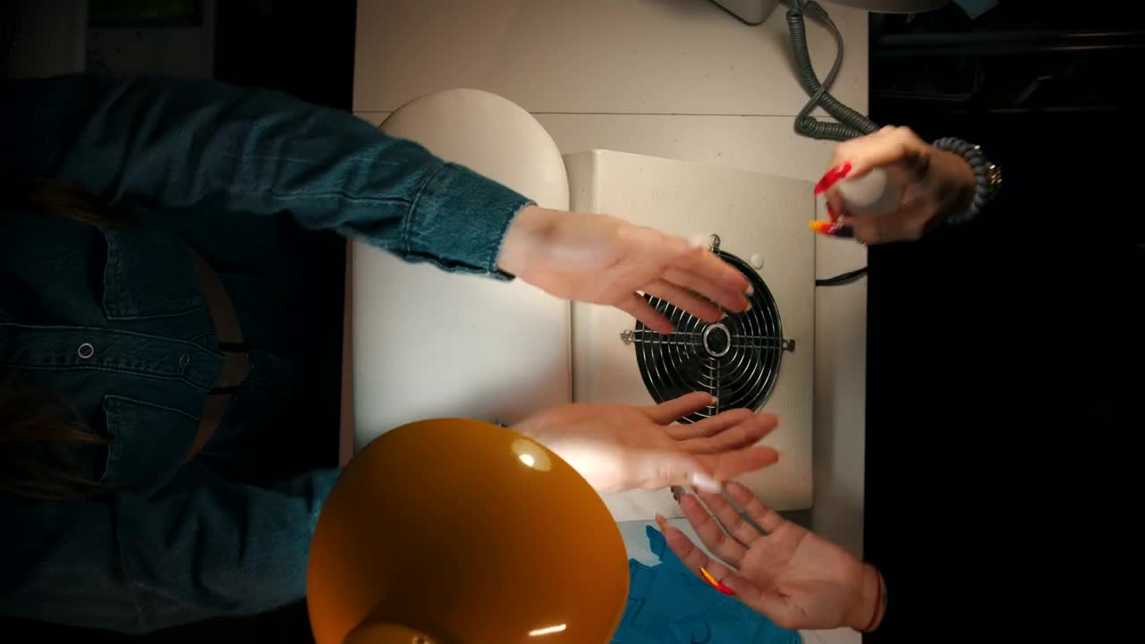 Free Video Stock Spraying Hand Sanitazer Before Manicure Live Wallpaper