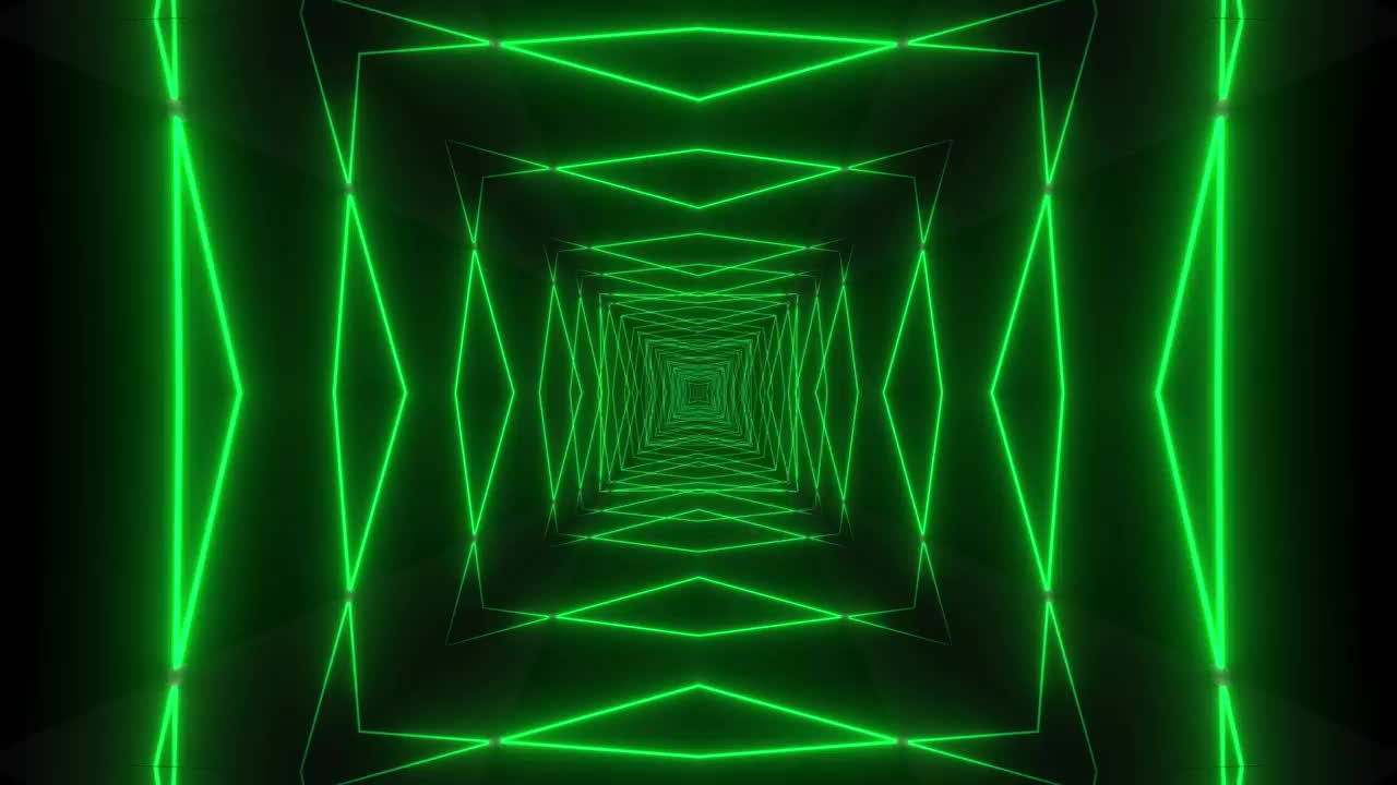 Free Video Stock Square Passageway Of Red And Green Lines Live Wallpaper