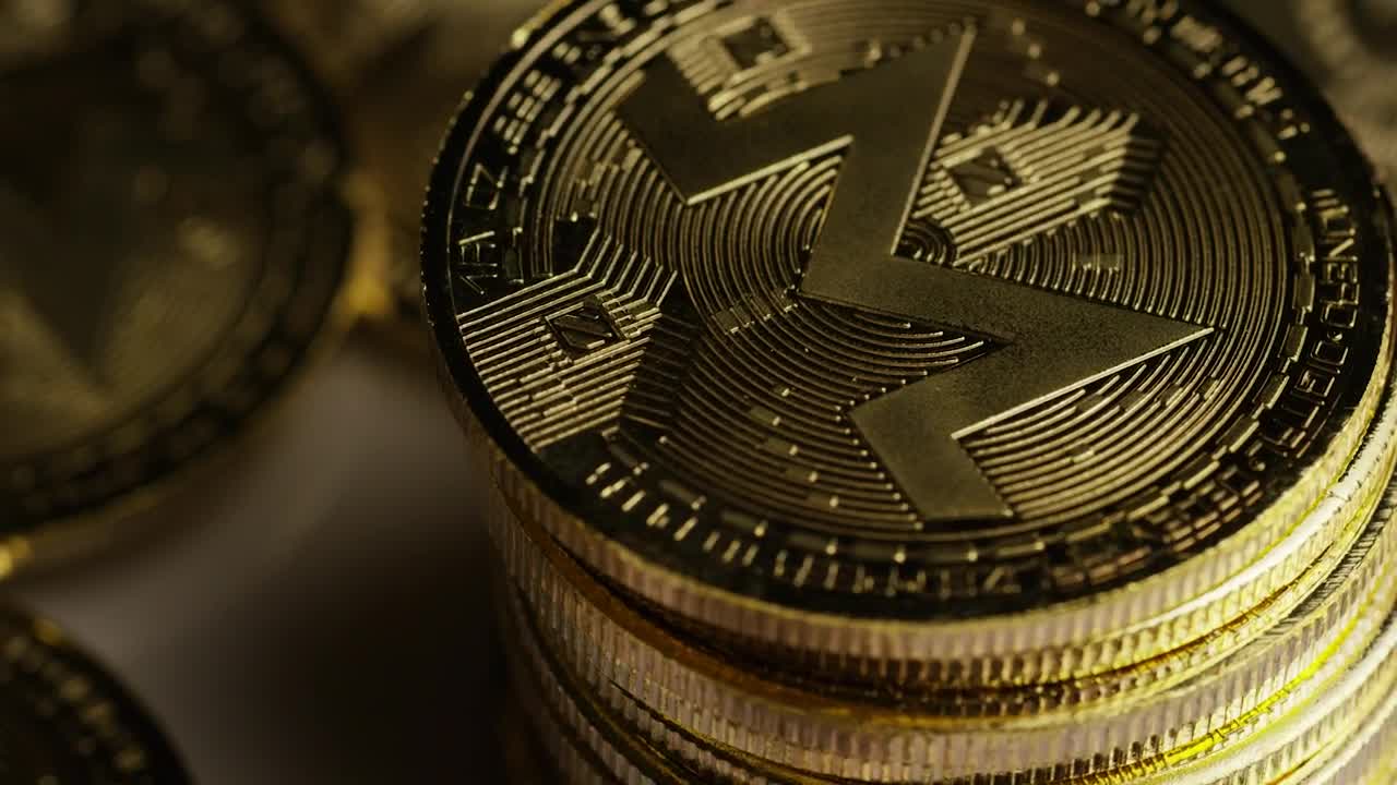 Free Video Stock Stack Of Monero Coins Rotating Live Wallpaper