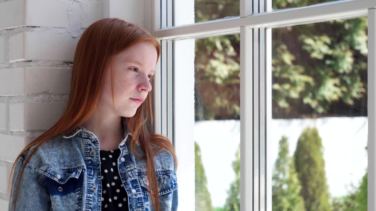 Free Video Stock Standing By The Window Bored Live Wallpaper