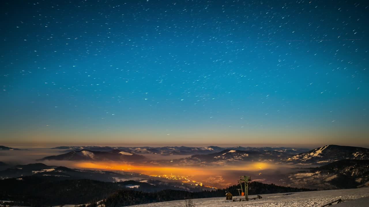 Free Video Stock Starry Sky Seen From High Mountains Live Wallpaper