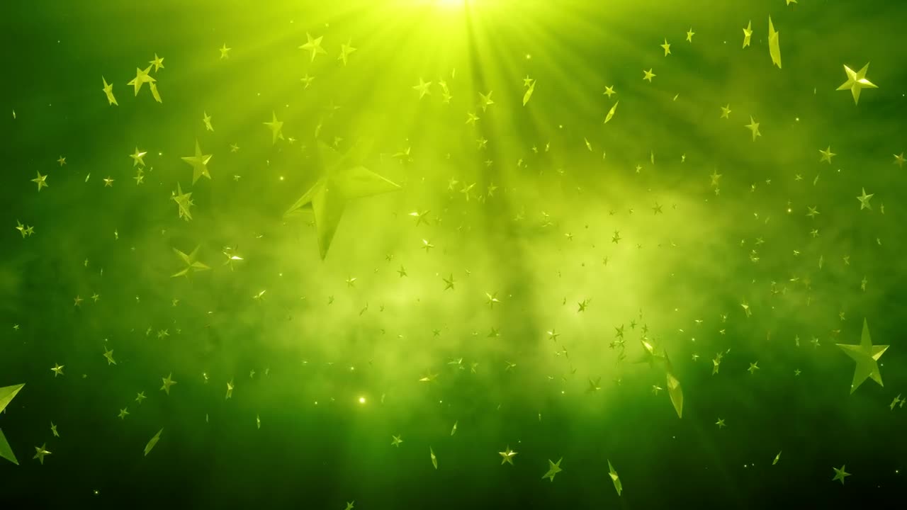 Free Video Stock Stars Floating On A Background With Green Haze Live Wallpaper