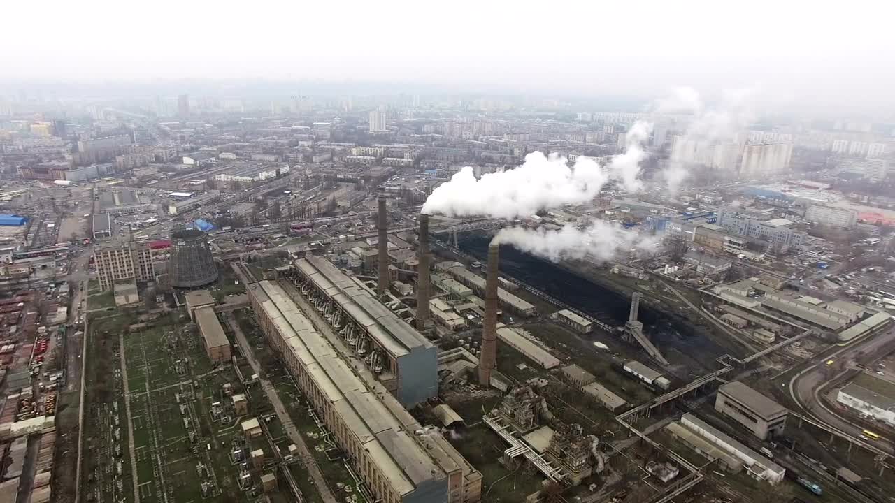 Free Video Stock Steam Coming Out Of Factory Towers Live Wallpaper