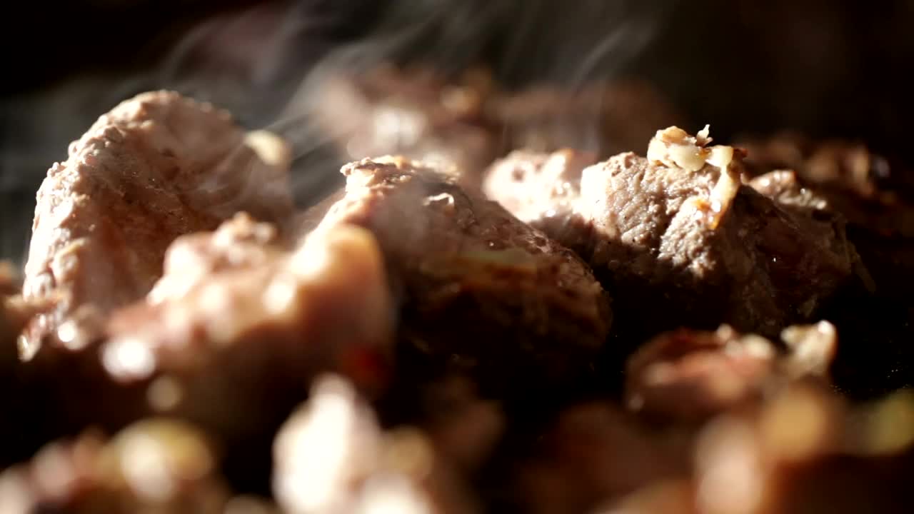 Free Video Stock Steaming Meat On A Bbq Live Wallpaper
